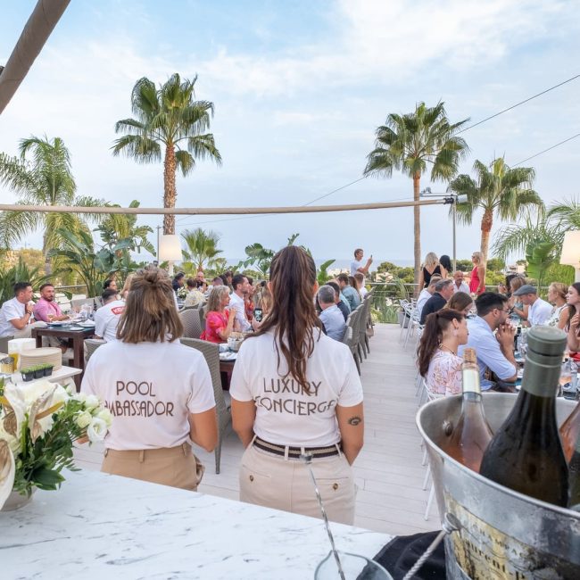 Portals Hills Collins terrace group dinner