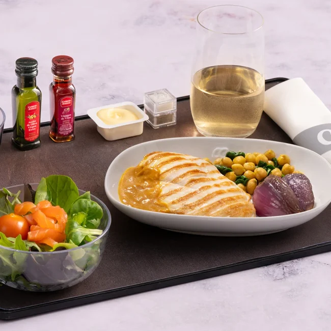 Air europa menu gourmet turista